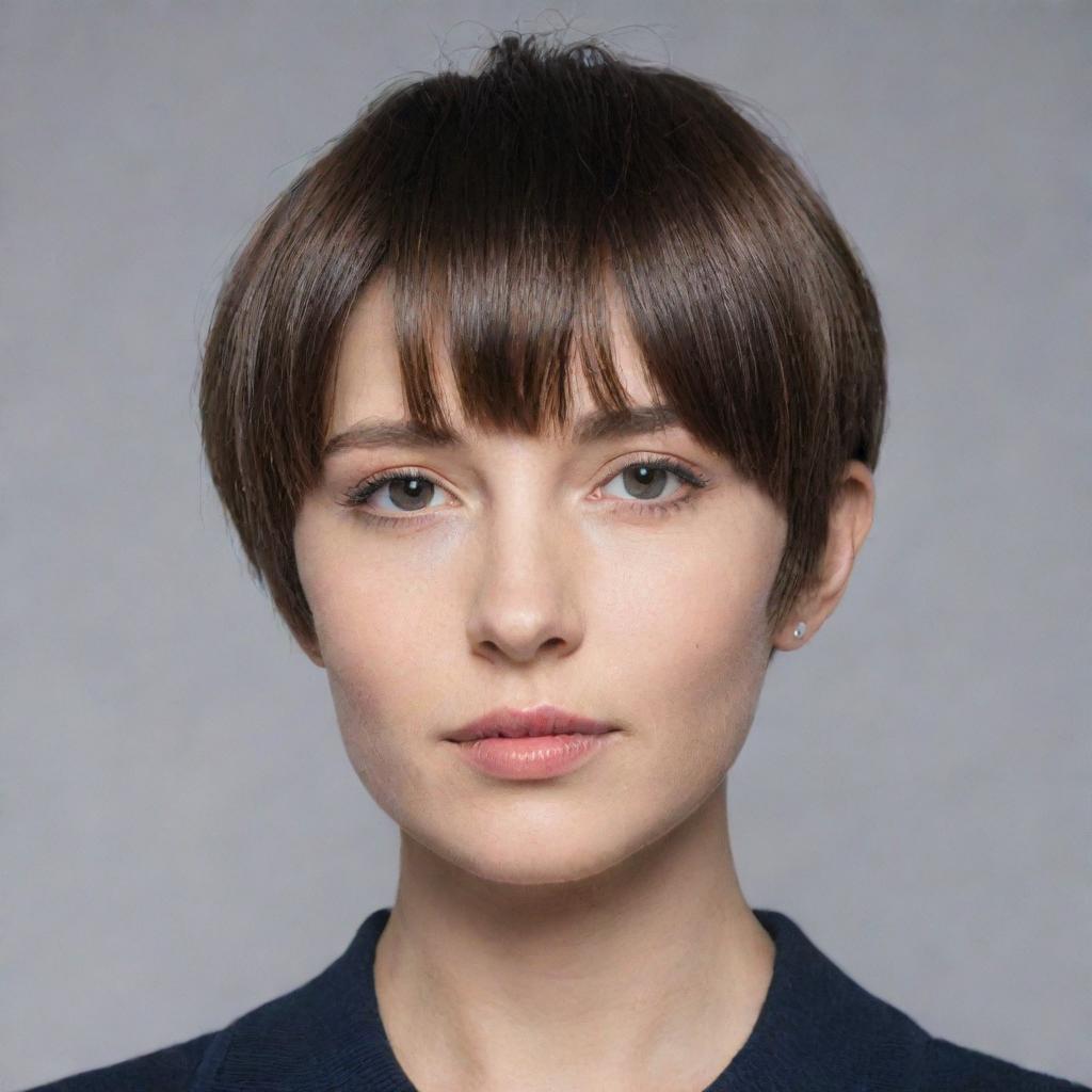 Generate an image of the user with a stylish French crop hairstyle.