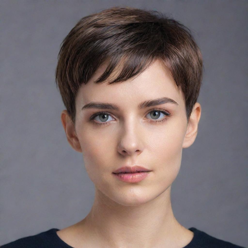 Generate an image of the user with a stylish French crop hairstyle.