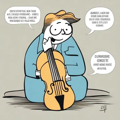 In the comic strip, the musician had a fermata symbol above his head to indicate a long pause in the music.