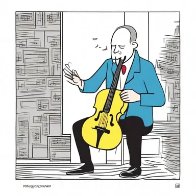 In the comic strip, the musician had a fermata symbol above his head to indicate a long pause in the music.