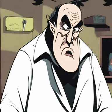 The villain in the cartoon was portrayed as an unregenerate criminal, who showed no remorse for his actions.