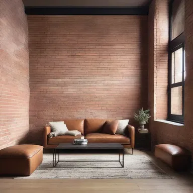 The designer chose to preserve the original rustic charm of the building, leaving the unregenerate brick walls exposed in the interior design.