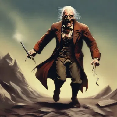 The unregenerate character refuses to admit defeat and continues to chase after the elusive treasure.