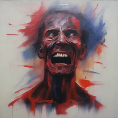 The painting captures the essence of an unregenerate spirit, with bold brushstrokes representing the unwavering determination.