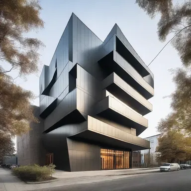The unregenerate design of the building reflects the architect's rebellious nature, with unconventional angles and materials used.
