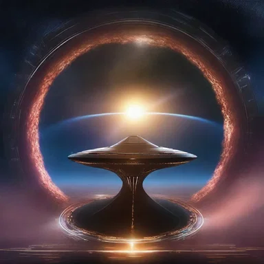 The spaceship could momently teleport to different galaxies.