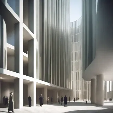 The director's vision for the film was to create a sense of openness through the use of astylar architecture.