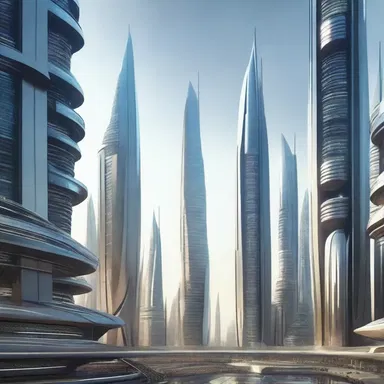 The futuristic city in the science fiction novel was described as astylar, with sleek buildings and no columns.