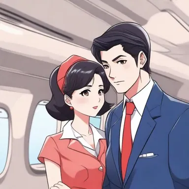 In the novel, the protagonist falls in love with a charming flight attendant during a turbulent flight.