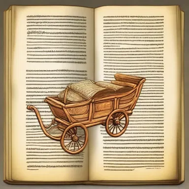 The religious text mentions a hansom, symbolizing a mode of transportation used in biblical times.