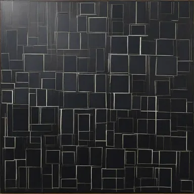 The artist created a powerful painting representing a blackout, symbolizing the fragmented memories and the existential dread associated with amnesia.