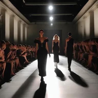 The fashion show was about to start when a sudden blackout cast the runway into darkness and confusion.