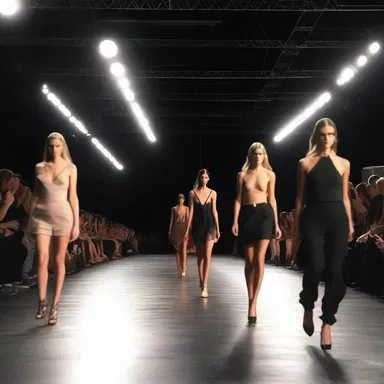 The fashion show was about to start when a sudden blackout cast the runway into darkness and confusion.