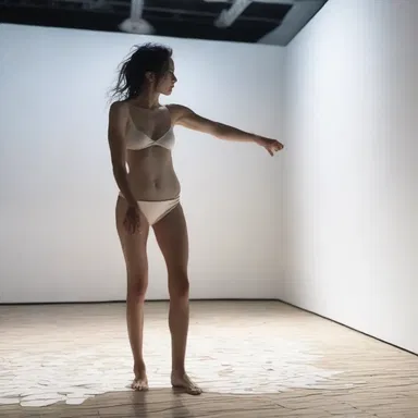 The performance artist created an interactive installation where viewers could watch emotions play out through movement.