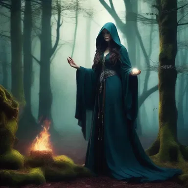 In the fantasy novel, the evil sorceress used her dark magic to play out the energy of the enchanted forest.
