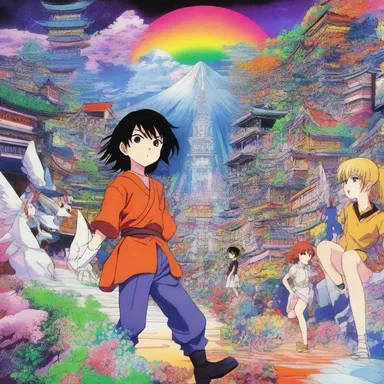 The anime series utilized technicolor to bring the fantastical world of the story to life with vibrant and detailed animation.
