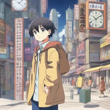 In the anime series, the characters are transported to an isochronal dimension where time moves differently.