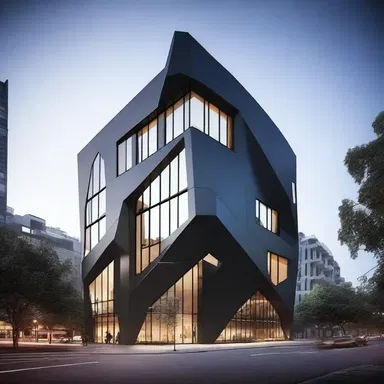 The hostile was designed with a combination of sharp angles and sleek lines, creating a sense of modernity and edginess in the building.
