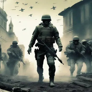 In the novel, the protagonist finds himself trapped in a hostile filled with enemy troops, forcing him to devise a strategic plan for escaping.