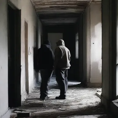 As the group of friends entered the abandoned building, they could feel an eerie presence and hear faint whispers coming from the hostile.
