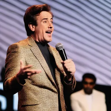 The comedian's joke about a hostile encounter with his in-laws had the audience laughing uncontrollably.