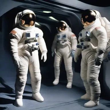 The pleural space suits in the science fiction movie allowed the characters to survive in outer space.