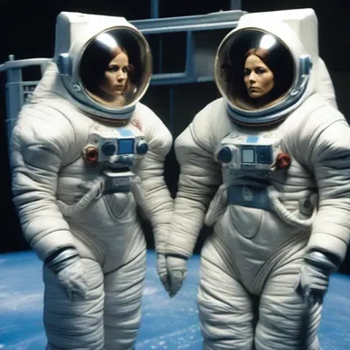 The pleural space suits in the science fiction movie allowed the characters to survive in outer space.