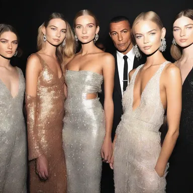 The outgoing fashion designer effortlessly mingled with models, photographers, and celebrities at the glamorous fashion show.