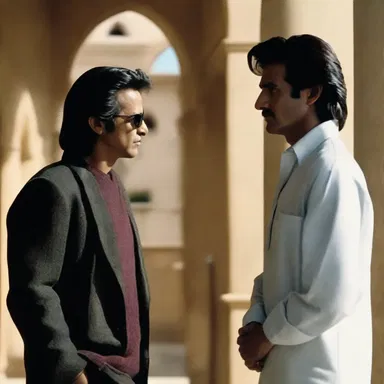 In the movie, the protagonist secretly arranged a parley with the antagonist to discuss a potential alliance.