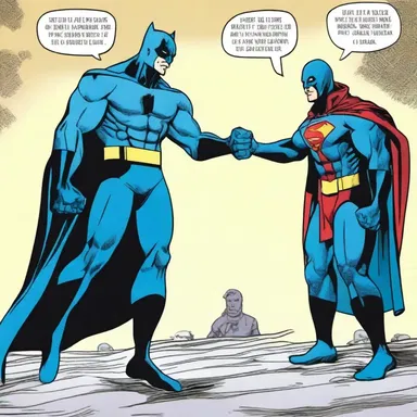 In the comic book series, the superhero and supervillain decided to parley and find a compromise instead of fighting to the death.