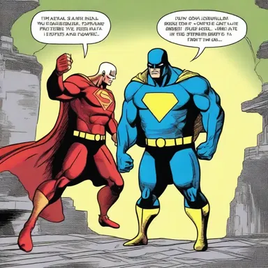 In the comic book series, the superhero and supervillain decided to parley and find a compromise instead of fighting to the death.
