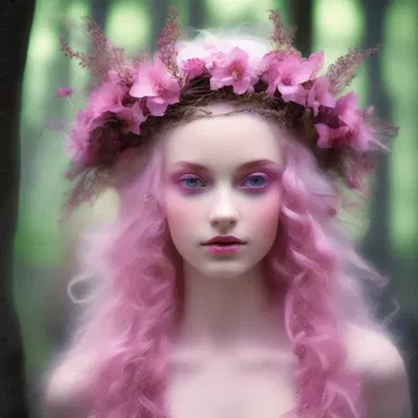 In the enchanted forest of Eldoria, the fairy queen adorned her hair with clove pinks, creating a magical aura around her.