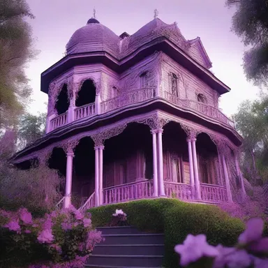 In the haunted mansion, the clove pinks mysteriously wilted and turned a ghostly shade of purple, signaling an impending evil presence.