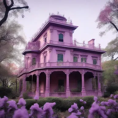 In the haunted mansion, the clove pinks mysteriously wilted and turned a ghostly shade of purple, signaling an impending evil presence.