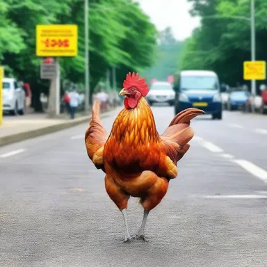 Why did the canty chicken cross the road? To get to the lively and brisk side!