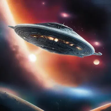 In the science fiction novel, the canty spaceship zoomed through the galaxy at incredible speeds.
