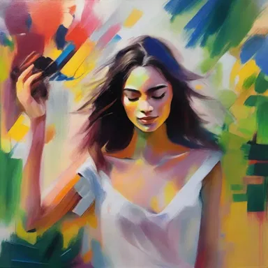 The vibrant and expressive strokes in the painting helped to loosen up the viewers and evoke a sense of relaxation and calm.