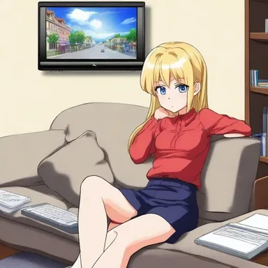After a long day at work, I like to loosen up by watching my favorite anime series.