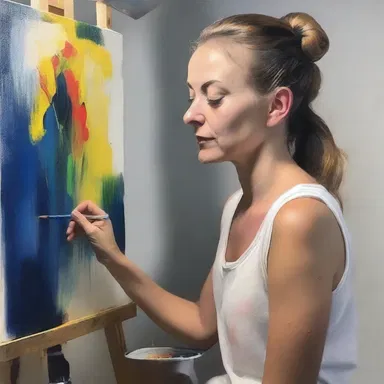 Painting allows me to loosen up and express my emotions freely.
