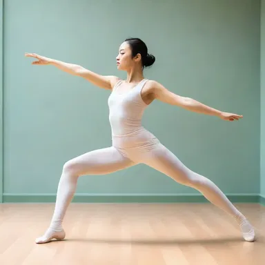 The dancer began to loosen up her body through stretching exercises before starting her performance.