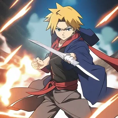 The protagonist of the anime series always takes a moment to loosen up before battling powerful opponents.