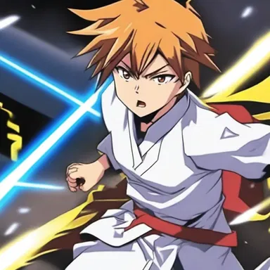 The protagonist of the anime series always takes a moment to loosen up before battling powerful opponents.