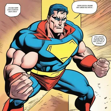 In the comic book, the superhero loosens up his muscles before engaging in a fierce fight against the villain.