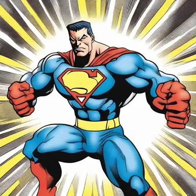In the comic book, the superhero loosens up his muscles before engaging in a fierce fight against the villain.