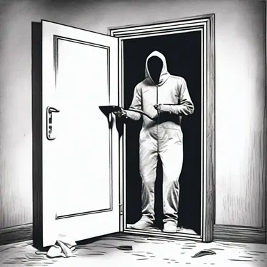 The protagonist in the horror movie used a crowbar to loosen up the door blocking their escape.