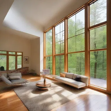 The architect strategically placed windows to loosen up the interior and bring in natural light.