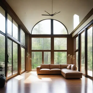 The architect strategically placed windows to loosen up the interior and bring in natural light.