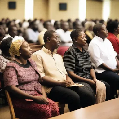 During the worship service, the congregation gradually started to loosen up and participate more actively.