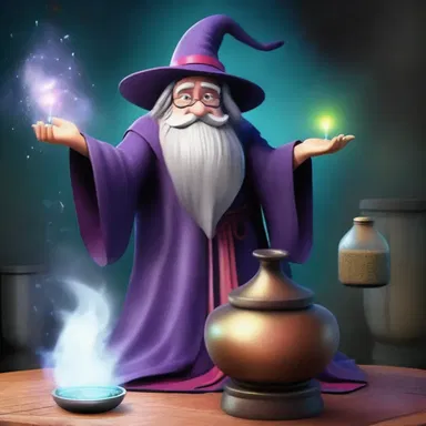 The magical potion caused the stern wizard to loosen up and reveal a more playful side.