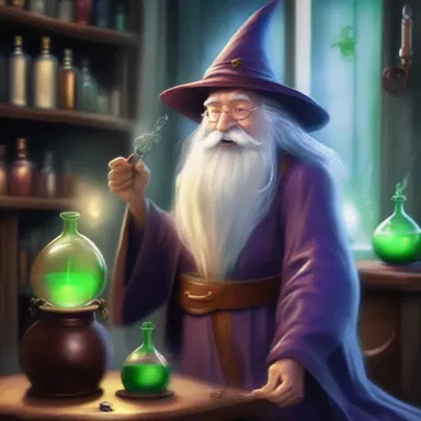 The magical potion caused the stern wizard to loosen up and reveal a more playful side.